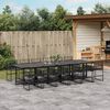 vidaXL Garden Dining Set Black Poly Rattan Large Foldable