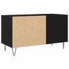 vidaXL Record Cabinet with Shelf Black Oak 33.46 x 14.96 x 18.90 in