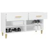 vidaXL Shoe Cabinet White Engineered wood Medium Shoe Cabinet