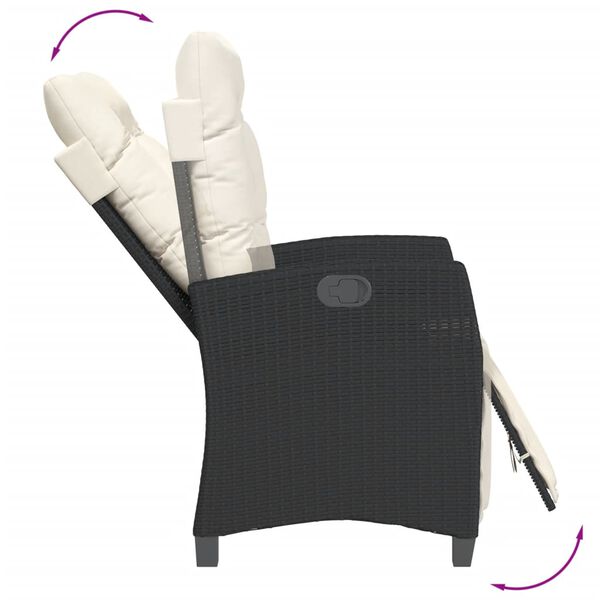 vidaXL Garden Dining Set Black, Cream White