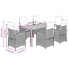 vidaXL Garden Dining Set Black and cream