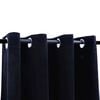 vidaXL Blackout Curtains with Rings 2 pcs Velvet Black 55.1x68.9"