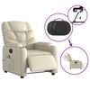 vidaXL Electric Massage Recliner Chair Cream