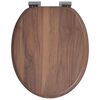vidaXL Toilet Seats with Soft Close Lids 2 pcs MDF Brown (2x140800)