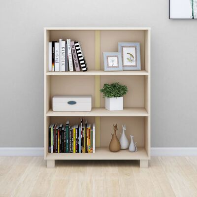 vidaXL Book Cabinet HAMAR Honey Brown 33.5"x13.8"x44.1" Solid Wood Pine