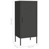vidaXL Storage Cabinet Anthracite Steel 16.8 x 13.8 x 40.0 in