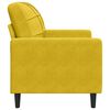 vidaXL Sofa Chair Yellow Velvet Single Sofa Chair Square Modern