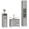 vidaXL Bathroom Furniture Set Grey Sonoma Engineered wood, iron Medium