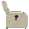 vidaXL Massage Recliner Chair Cream Faux leather, metal, plywood One size