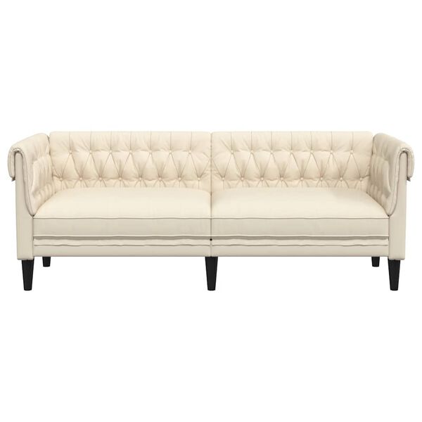 vidaXL Chesterfield Sofa Linen