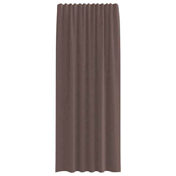 vidaXL Voile Curtains with Rod Pockets 2 pcs Brown