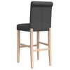 vidaXL Bar Chair Dark grey Solid rubber wood, fabric (100% polyester)