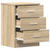 vidaXL Bedside Cabinet Sonoma Oak Engineered Wood Smooth Sliding