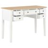 vidaXL Writing Desk White and Brown MDF and Pinewood Standard