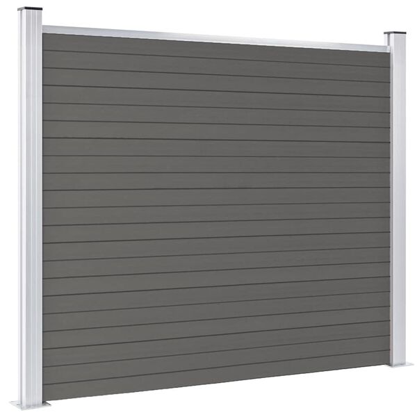 vidaXL Fence Panel WPC 70.9x57.5" Grey