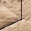 vidaXL Shaggy Rug Beige Polyester 79 in x 79 in Non-slip Rug Round