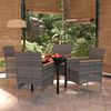 vidaXL Garden Dining Set Grey and Black