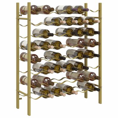 Empty wooden wine rack showing the wavy rails