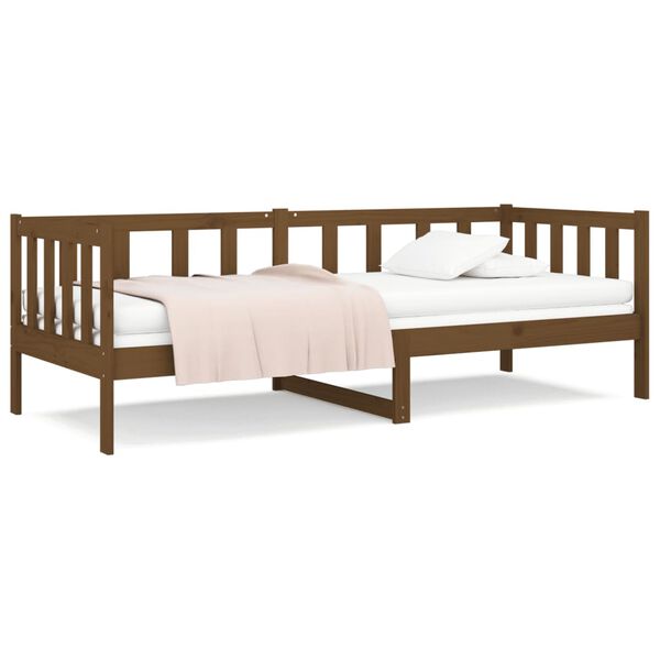 vidaXL Day Bed Honey Brown Solid pine wood 31.5x79.0 in
