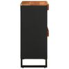 vidaXL Side Cabinet Natural wood with black iron Solid Acacia wood and iron