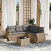 vidaXL Garden Sofa Set Beige, Light gray