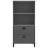 vidaXL Bookshelf Anthracite grey Engineered wood, plastic Medium
