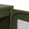 vidaXL Highboard Olive Green Cold-rolled steel 14.2x15.4x48.4 in