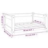 vidaXL Dog Bed Natural Wood Solid Pine Wood 25.8x19.9x11.0 in Durable