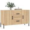 vidaXL Sideboard Sonoma oak Engineered wood, metal 39.4x14.2x23.6 in