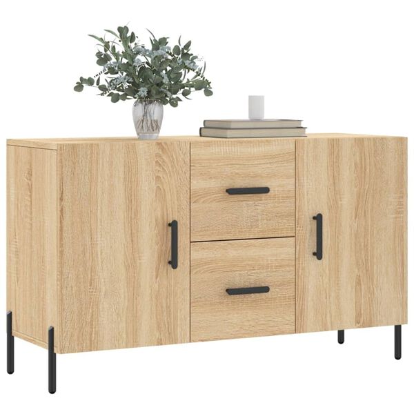 vidaXL Sideboard Sonoma oak Engineered wood, metal 39.4x14.2x23.6 in