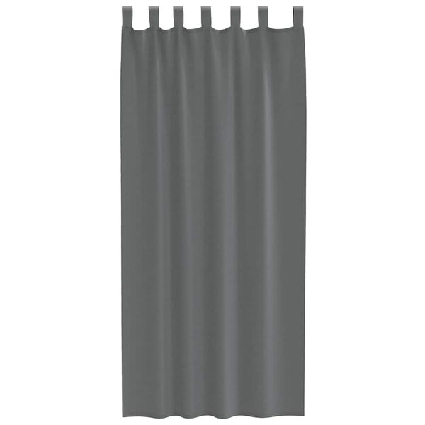 vidaXL Voile Curtains with Loops 2 pcs Dark Grey 55.1x96.5"
