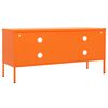vidaXL TV Cabinet Orange Steel Medium Rectangular Modern Levelers