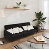vidaXL Sofa Bed Black Velvet (100% polyester), wood, plastic Medium
