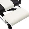vidaXL Racing Chair Black and White Faux leather (PVC, polyester, cotton)