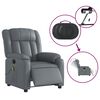 vidaXL Electric Massage Recliner Chair Gray Faux leather, metal, plywood
