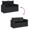 vidaXL Garden Sofa Set Black