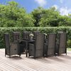 vidaXL Garden Dining Set Black