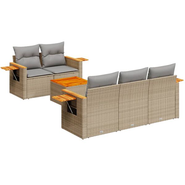 vidaXL Garden Sofa Set Beige