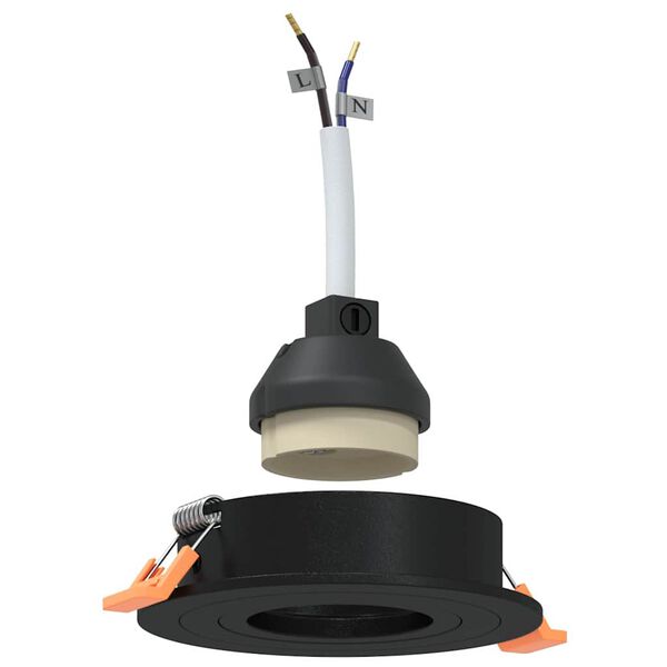 vidaXL Spotlight 24 pcs Black 9 x 9 x 2 cm Aluminium