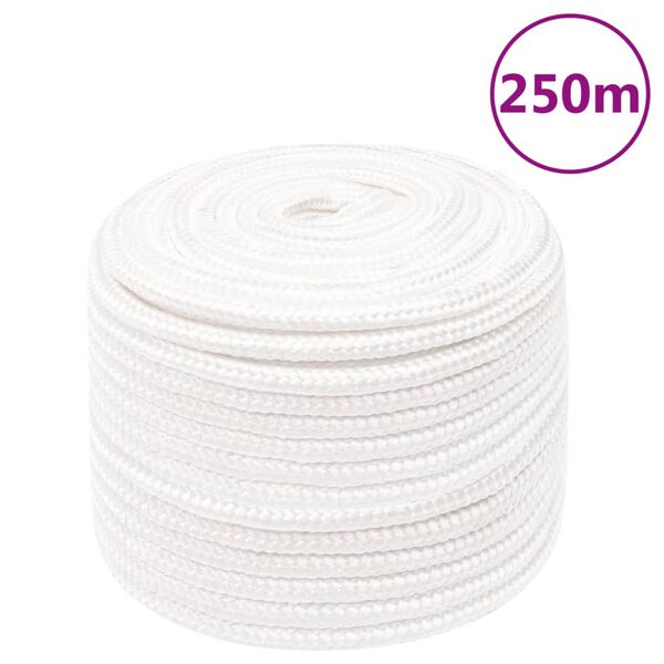 vidaXL Boat Rope Full White 0.47 " 820.2 ' Polypropylene