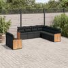 vidaXL Garden Sofa Set Black