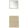 vidaXL Bathroom Furniture Set Sonoma oak Engineered wood, Glass Medium