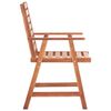 vidaXL Patio Chair Set of 3 Natural Wood Solid Acacia Wood Standard