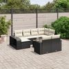 vidaXL Garden Sofa Set Black and cream