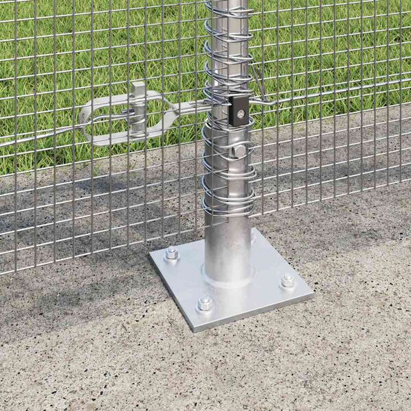 vidaXL Fence with Posts Silver 1.2 x 25 m Steel