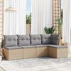 vidaXL Garden Sofa Set Beige, Light Grey