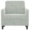 vidaXL Sofa Chair Light grey Velvet (100% polyester), metal, textilene
