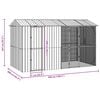 vidaXL Bird Cage Anthracite 169.29 x 81.89 x 97.24 in Galvanised Steel