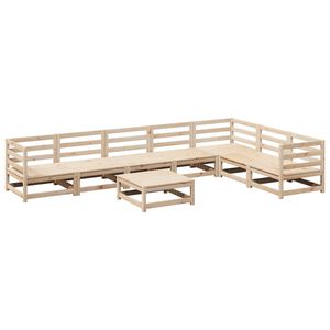 vidaXL Garden Sofa Set Natural wood Solid pine wood Large Modular