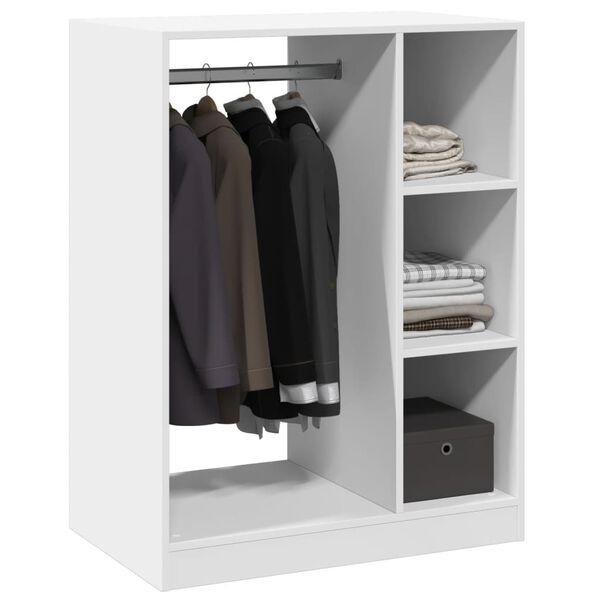 vidaXL Wardrobe White 30.3"x18.9"x40.2" Engineered Wood